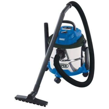 Draper WDVSSS Wet & Dry Vacuum Cleaner with Stainless Steel Tank 1250W