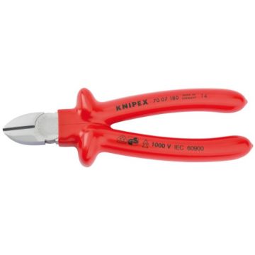 Knipex 70 07 180 Fully Insulated S Range Diagonal Side Cutter 21455 - 180mm