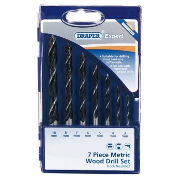 Draper 24902 7 Piece Metric Wood Drill Set