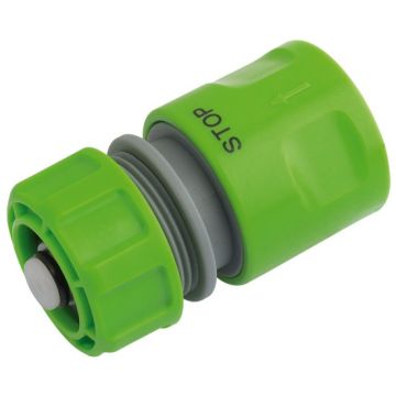 Draper 25902 1/2" Garden Hose Connector with Water Stop Feature