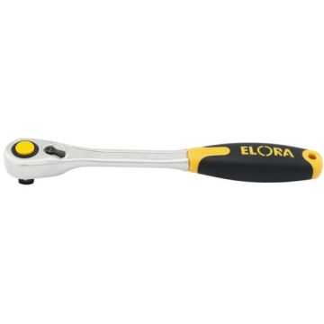 Elora Fine Tooth Quick Release Soft Grip Reversible Ratchet 1/2" Square Drive 270mm (25930)