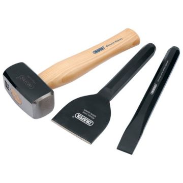 Draper 26120 Builders Kit with Hickory Handle - 3 Piece