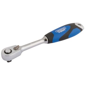 Draper 26514 60 Tooth Micro Head Reversible Soft Grip Ratchet 1/4" Square Drive