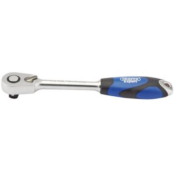 Draper 26516 60 Tooth Micro Head Reversible Soft Grip Ratchet 1/2" Square Drive
