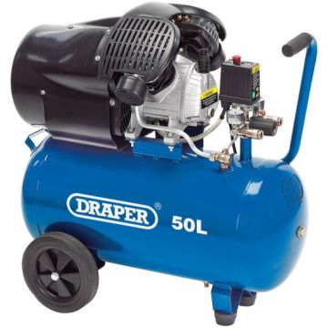 Draper 29355 50L 2.2kW Direct Drive V-Twin Oiled Air Compressor