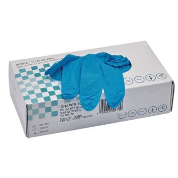 Draper NGSB-100/UNI Nitrile Gloves Blue - Pack of 100