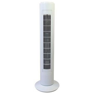 32" White Oscillating 3 Speed Tower Fan