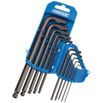 Draper 33716 Imperial Hex. and Ball End Hex. Key Set - 10 Piece