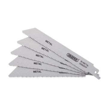 Draper 43463 Bi-metal Metal Cutting Reciprocating Saw Blades - Pack of 5