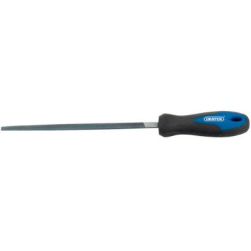 Draper 44957 Soft Grip Engineers 3 Square File and Handle - 200mm