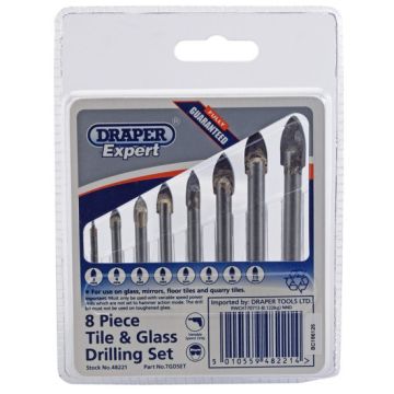 Draper 48221 Tile and Glass Drilling Set (8 Piece)