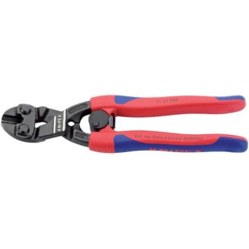 Knipex Cobolt 71 22 200 SB Compact 20° Angled Head Bolt Cutters with Sprung Handles - 200mm (49189)