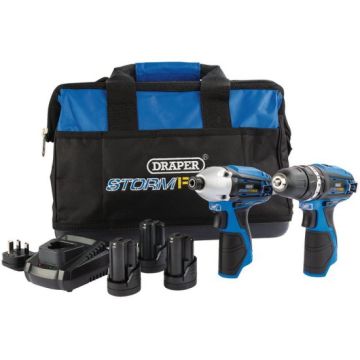 Draper 52046 Storm Force 10.8V Power Interchange Drill and Driver Twin Kit