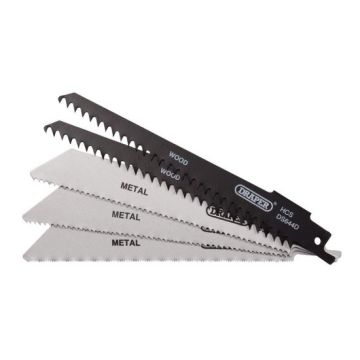 Draper 52517 Assorted Multi-Purpose Reciprocating Saw Blades - Pack of 5