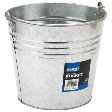 Draper 53241 12 Litre Galvanised Steel Bucket