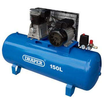 Draper 55304 150L 2.2kW Stationary Belt-Driven Air Compressor