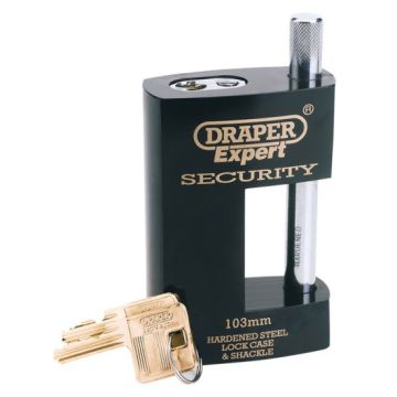Draper 64205 Heavy Duty Close Shackle Padlock and 2 Keys 103mm