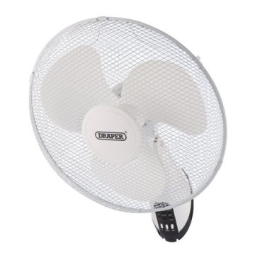 Draper 70975 230V 16"/400mm Wall Mounted Fan with Remote Control 