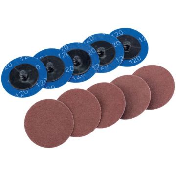 Draper SD2AB Aluminium Oxide Sanding Discs 50mm (Pack of 10)