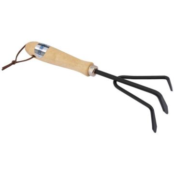 Draper 83991 Carbon Steel Hand Cultivator with Hardwood Handle