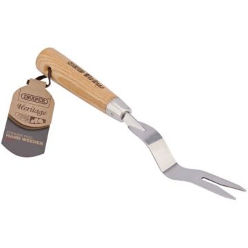 Draper 99027 Heritage Stainless Steel Hand Weeder with Ash Handle