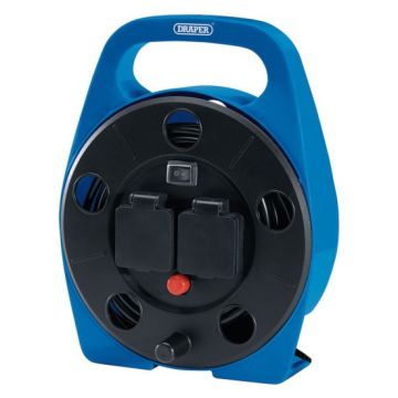 Draper 99294 2 Way Cable Reel with LED Worklight - 10m
