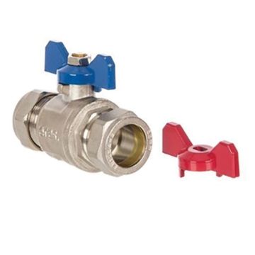 Altecnic  Red / Blue Eres Butterfly Ball Valve