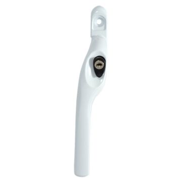 Avocet Affinity Offset Lockable Window Handle White With Black Button