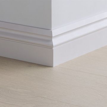 Quick-Step Paintable Ogee Primed Skirting Board - 2400 x 160 x 16mm (1)