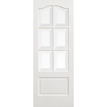 LPD White Primed Kent 6 Light Clear Bevel Glazed Internal Door