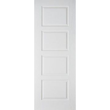 LPD White Primed Solid Core Contemporary 4 Panel Internal Door