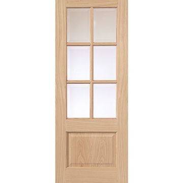 JB Kind Dove Oak 6 Clear Light Unfinished Internal Door