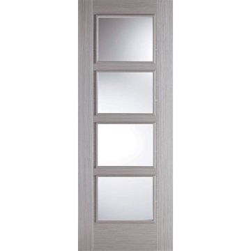 LPD Light Grey Vancouver 4 Light Clear Glazed Internal Door (1)