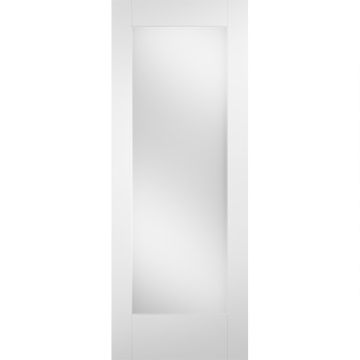 XL White Primed Pattern 10 Clear Glazed Pair of Internal Doors
