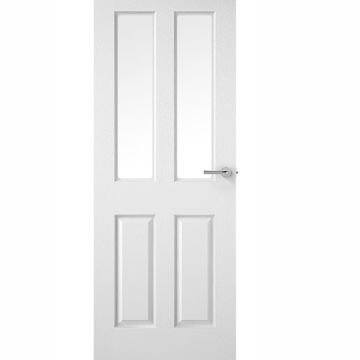 Premdor 2 Light Clear Glazed Textured Moulded Internal Door