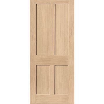 JB Kind Rushmore Shaker 4 Panel Oak Unfinished Internal Door
