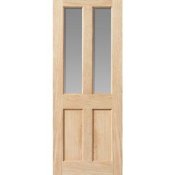 JB Kind Severn Oak Glazed Unfinished Internal Door