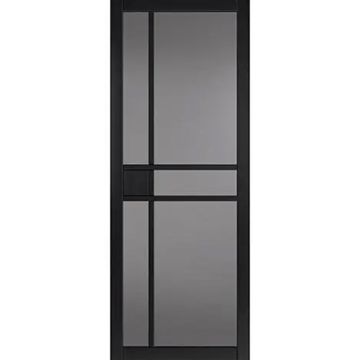 JBK 2'6" City Urban Black Pre-Finished Tinted Glass Internal Door (1)