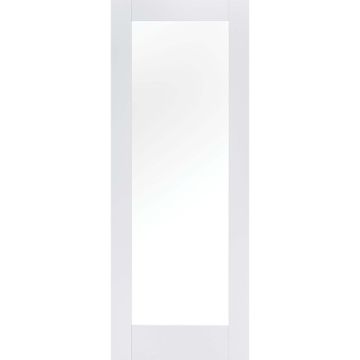 LPD Pattern 10 Clear Glass White Primed Int Door