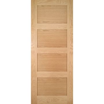 Deanta Coventry (Shaker) 4 Panel Oak Veneer Pre-Finished Internal Door