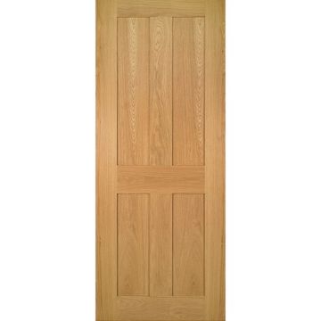 Deanta Eton 4 Panel (Shaker) Oak Veneer Unfinished Internal Door