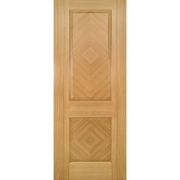 Deanta Kensington 2 Panel Oak Veneer Pre-Finished Internal Door