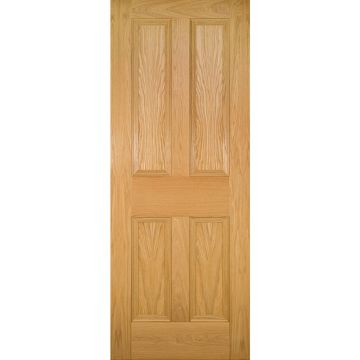 Deanta Kingston 4 Panel Oak Veneer Unfinished Internal Door
