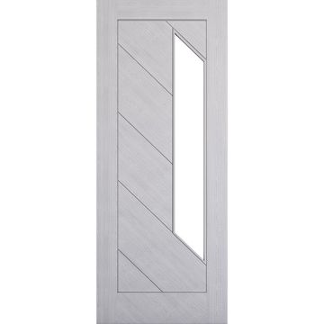 Deanta Torino 1 Light Clear Glass Light Grey Ash Pre-Finished Internal Door