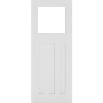 Deanta Cambridge (DX) 1 Light Clear Glass White Primed Internal Door