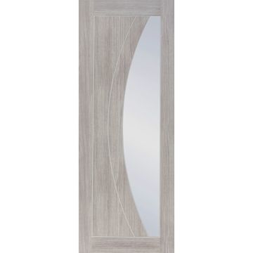 XL Salerno 1 Light Clear White Grey Laminate PF Int Door