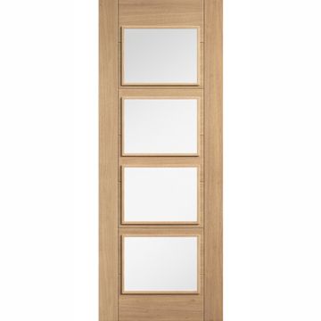 LPD Carini 4 Light Clear Oak Veneer Pre-Finished Internal Door