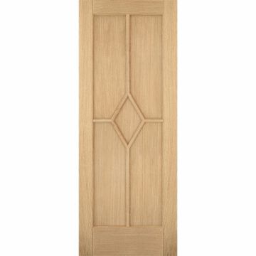 LPD Reims Diamond Panel Oak Veneer Pre-Finished Internal Door
