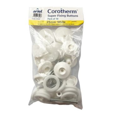 Ariel Pack of 10 Super Fixing Buttons - 25mm