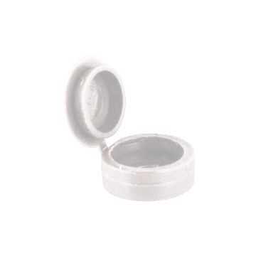 Select Pre-Pack 002235N White Screw Cover & Fold Over Cap - Pack of 20